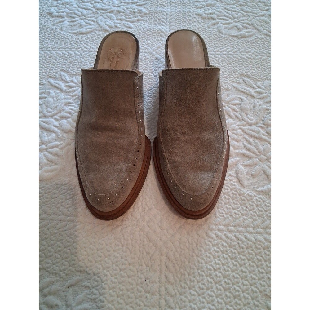 Rag & Bone Black Luis Leather Studded Mules, Sizev5.5  (36 )Gray